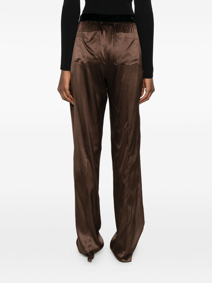 Tom Ford Trousers Brown Silk