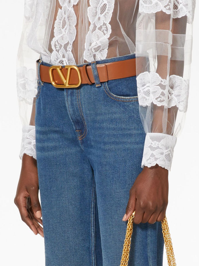 Valentino Garavani Belts Leather Brown Calf