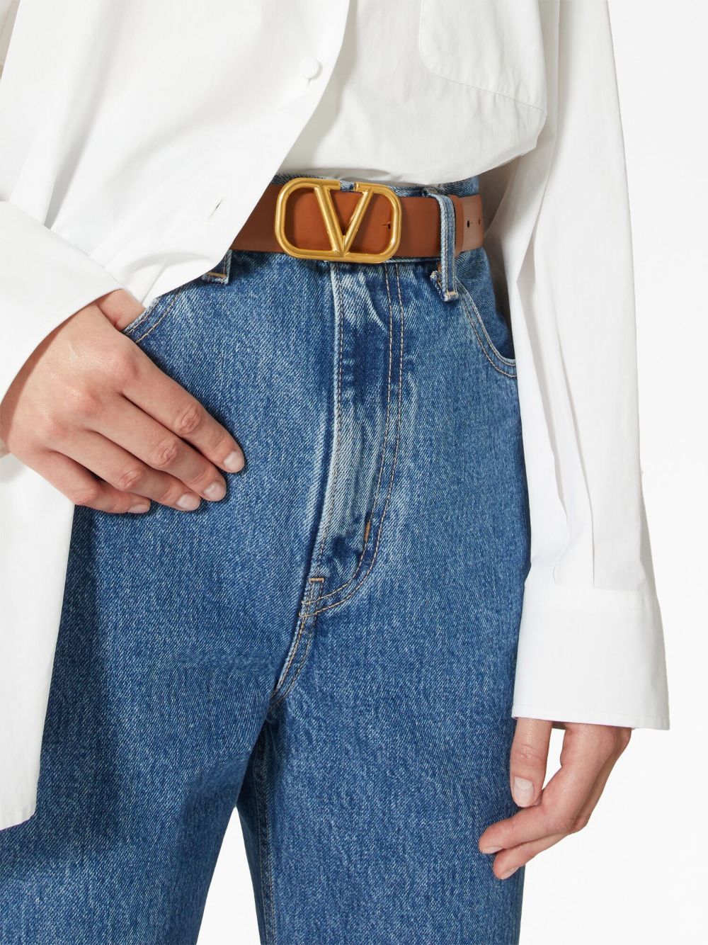 Valentino Garavani Belts Leather Brown Calf