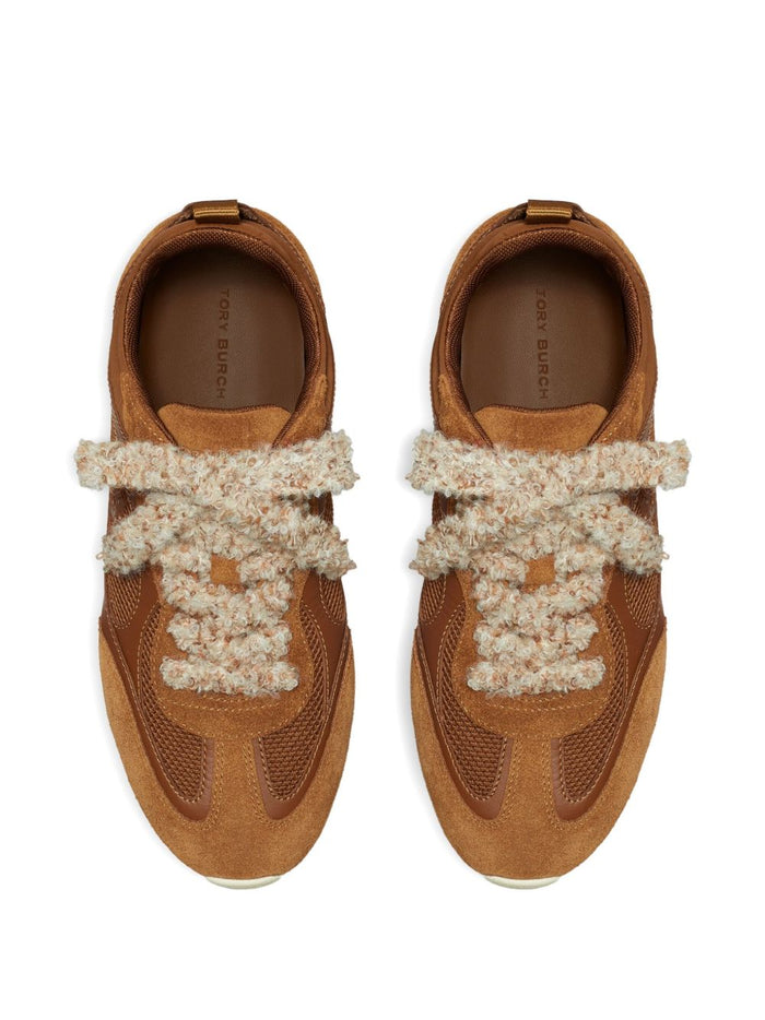 Tory Burch Sneakers Leather Brown Bovine Suede
