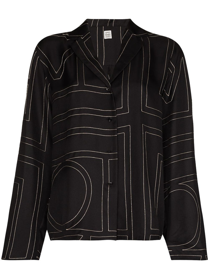 TOTEME PRE Shirts Black Silk