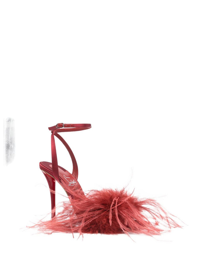 Christian Louboutin Sandals Red Outer: Satin