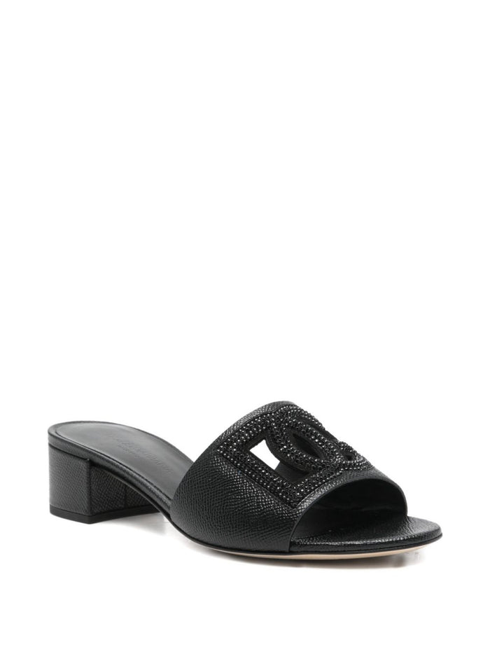 Dolce & Gabbana Sandals Black Calf Leather