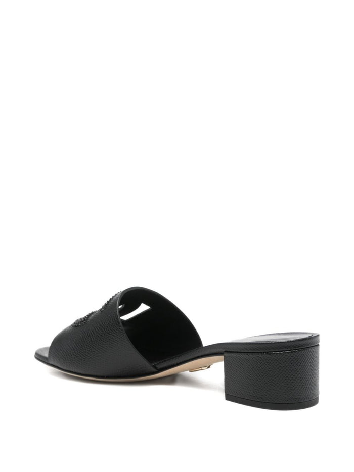 Dolce & Gabbana Sandals Black Calf Leather