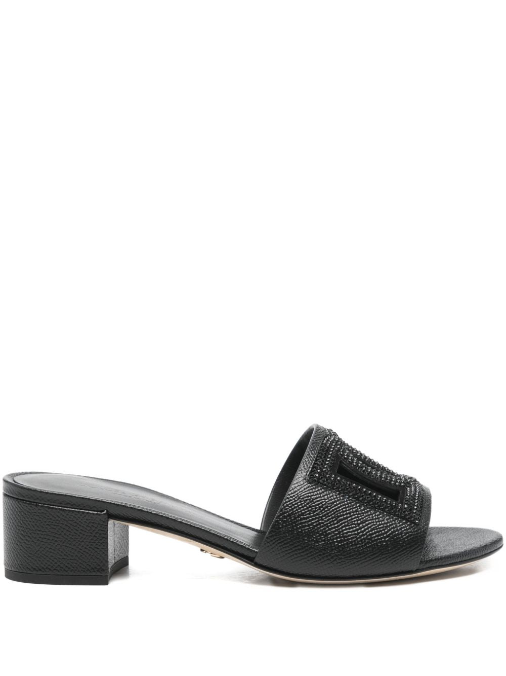 Dolce & Gabbana Sandals Black Calf Leather