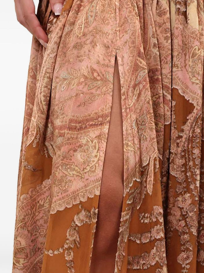 Zimmermann Skirts Brown Viscose Silk