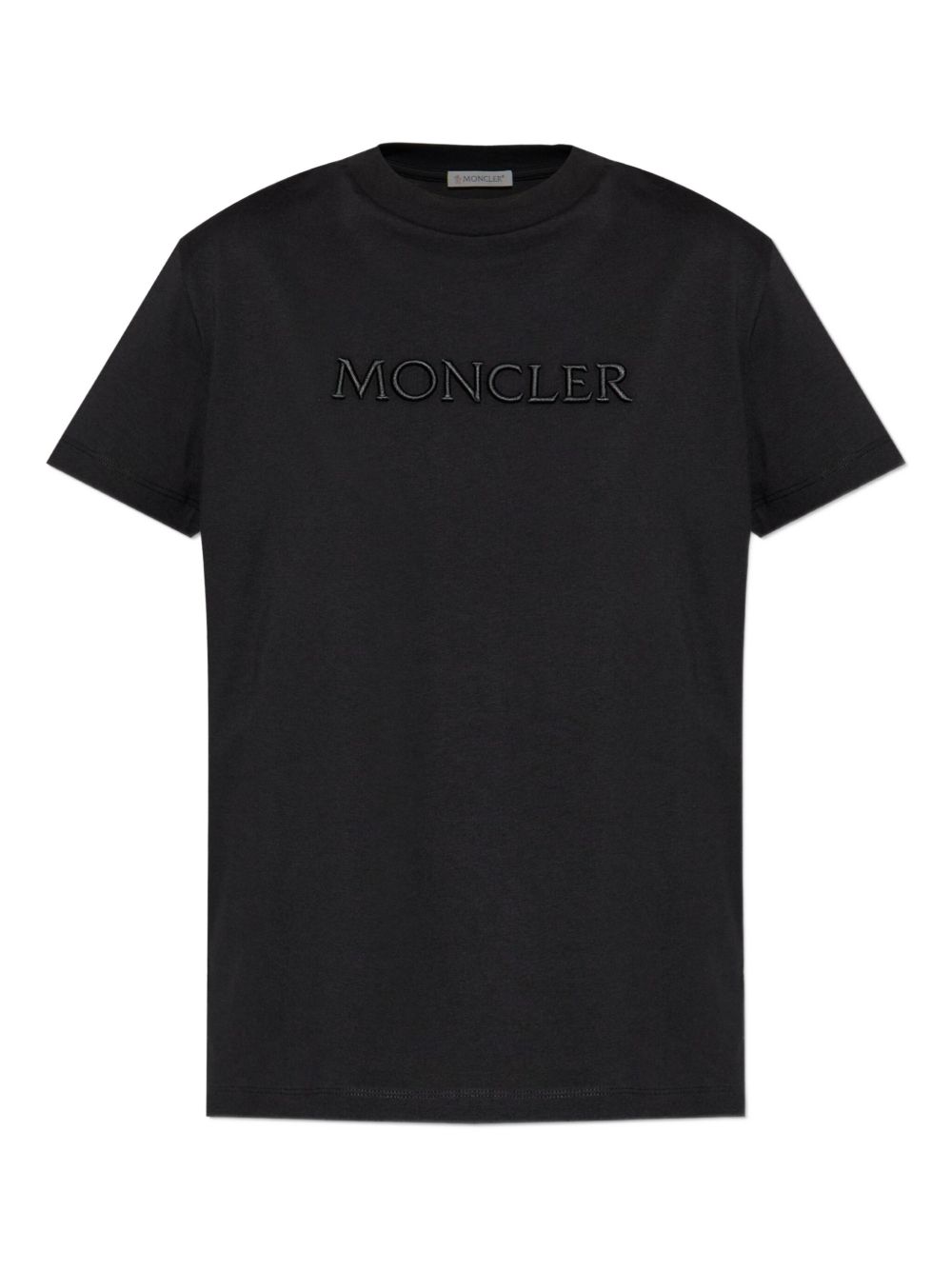 Moncler T-Shirts And Polos Black Cotton