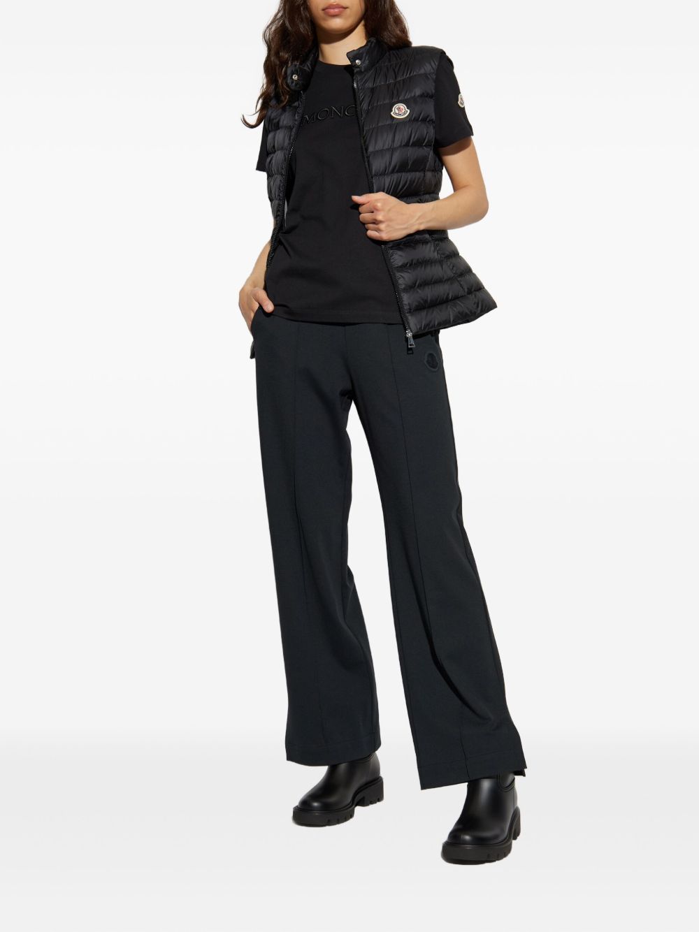 Moncler T-Shirts And Polos Black Cotton