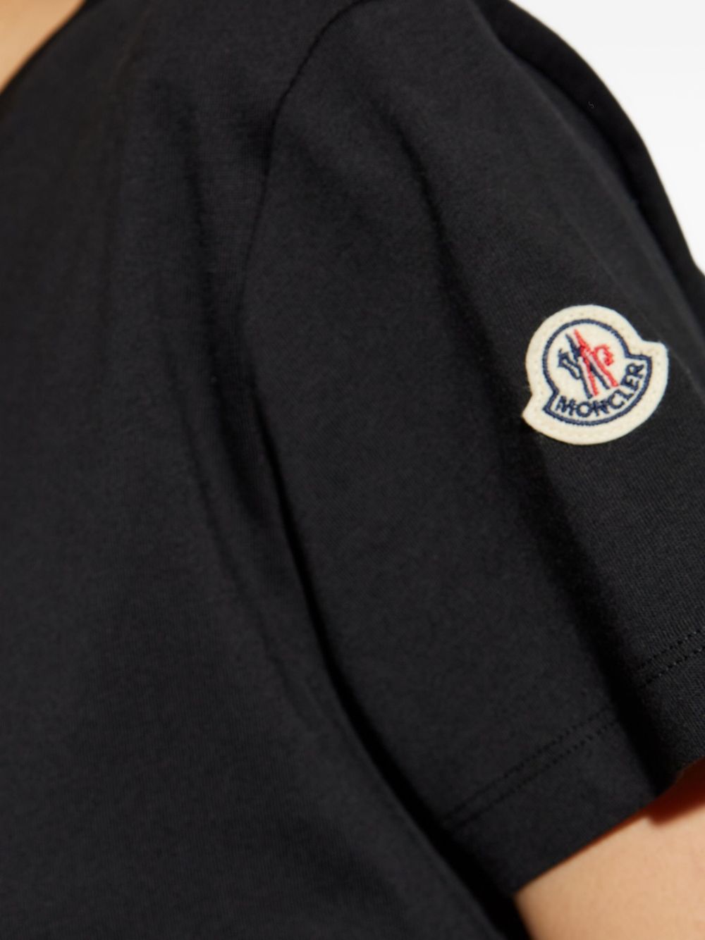 Moncler T-Shirts And Polos Black Cotton