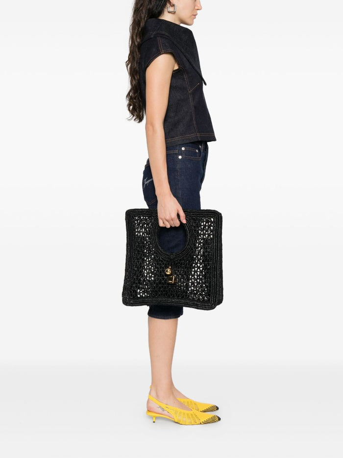 JACQUEMUS Bags Black Principal:raffia