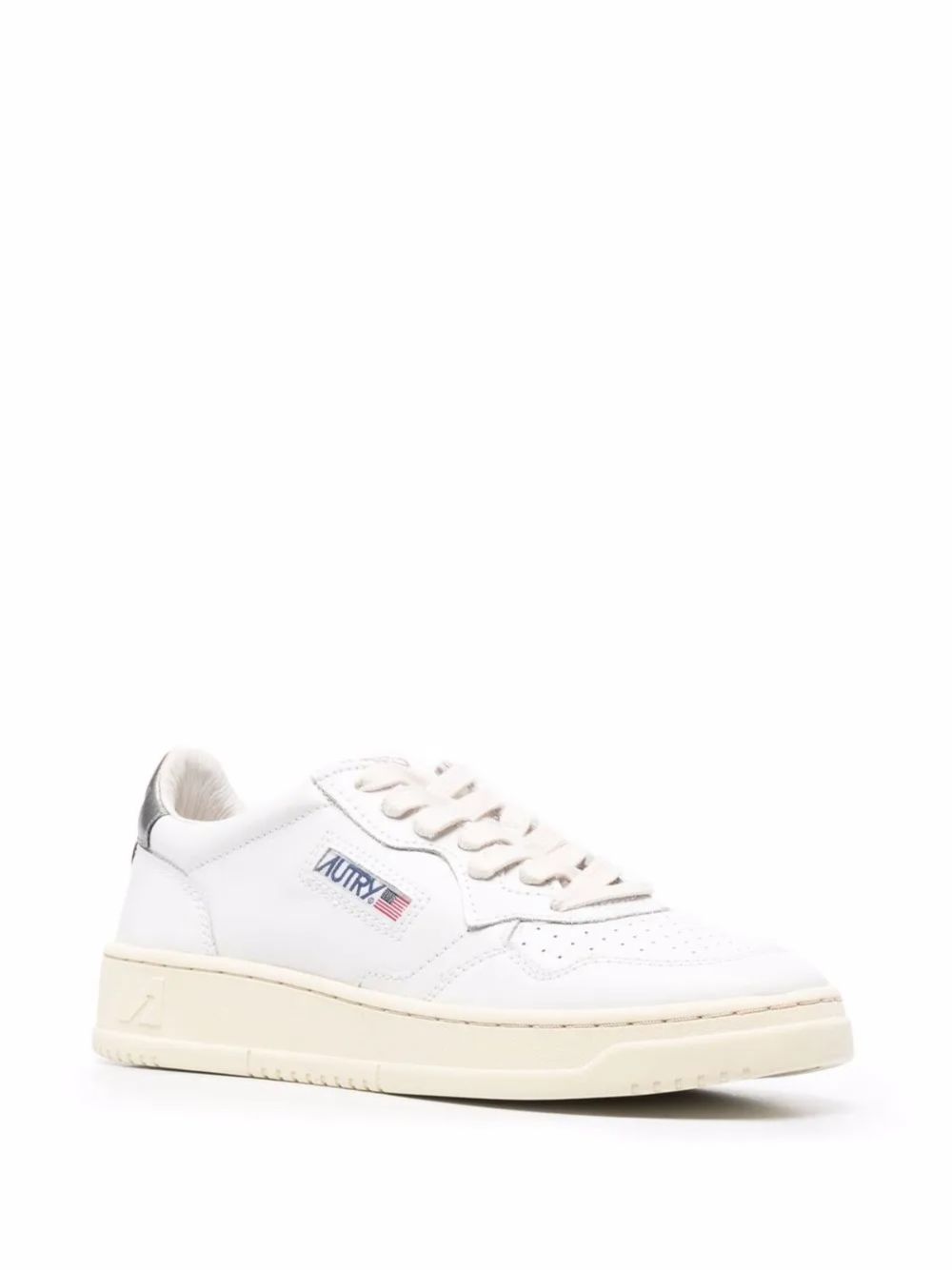 AUTRY Sneakers Silver Fabric Rubber Calf Leather
