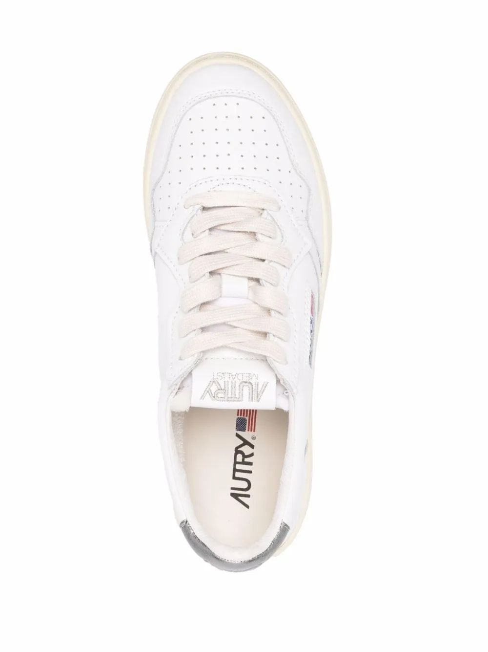 AUTRY Sneakers Silver Fabric Rubber Calf Leather