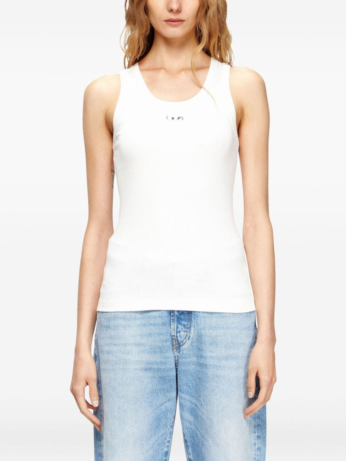 Diesel Top White Elastane Cotton