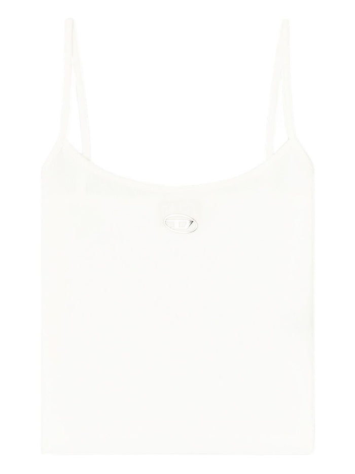 Diesel Top White Elastane Cotton