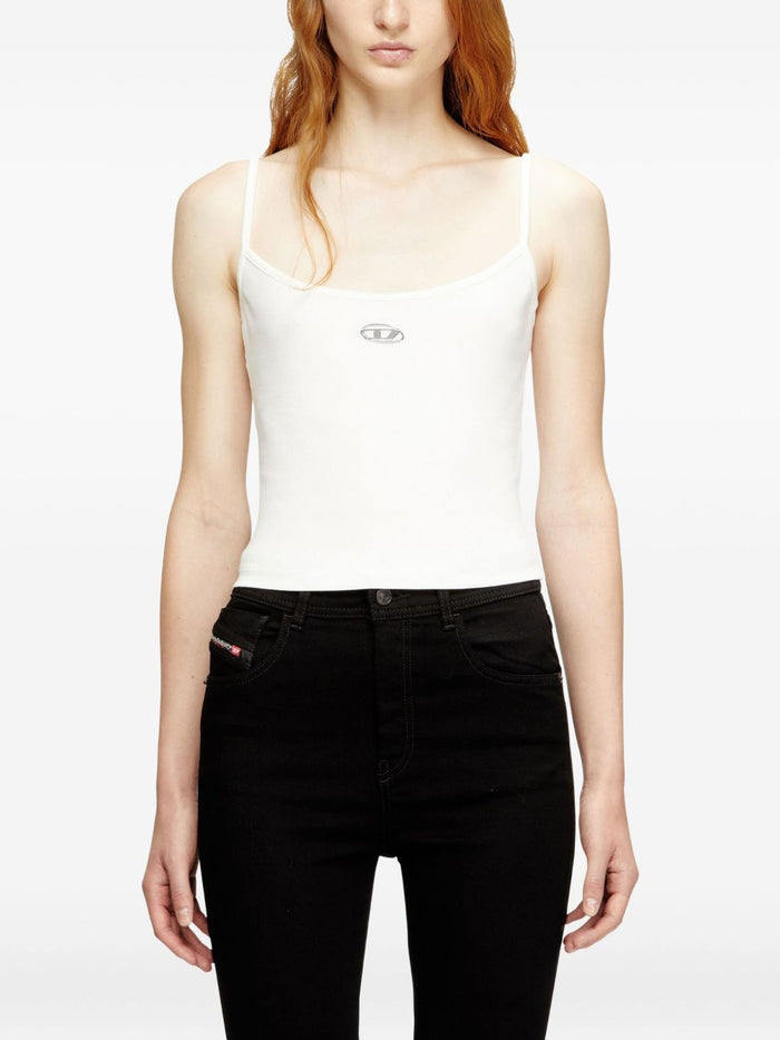 Diesel Top White Elastane Cotton