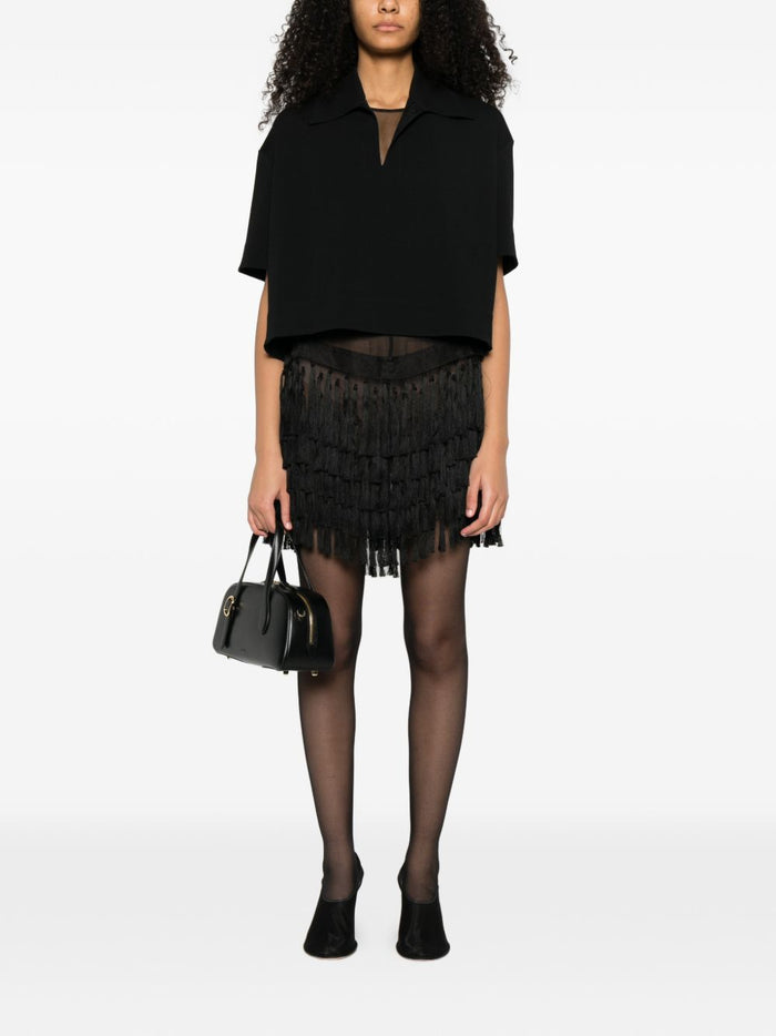 Jil Sander T-shirts and Polos Black Viscose Polyamide Elastane