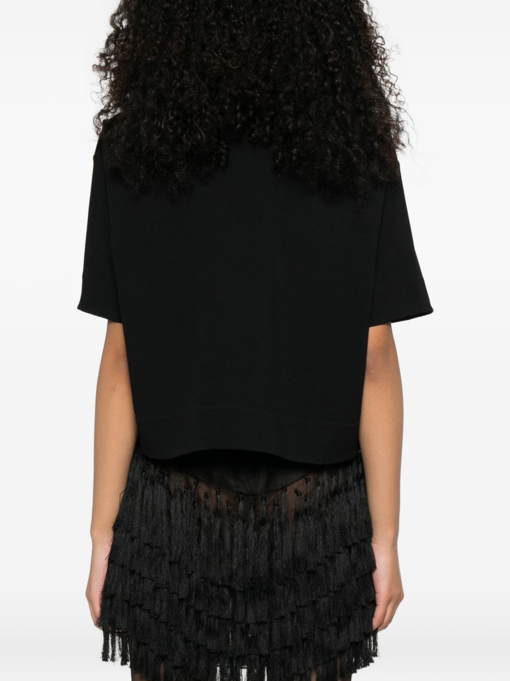 Jil Sander T-shirts and Polos Black Viscose Polyamide Elastane