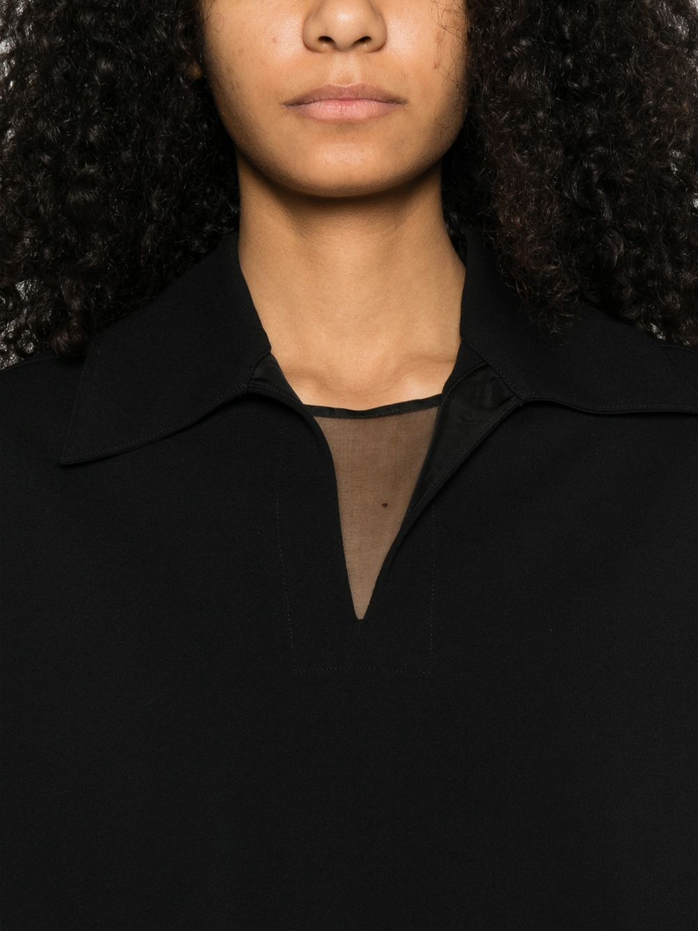 Jil Sander T-shirts and Polos Black Viscose Polyamide Elastane