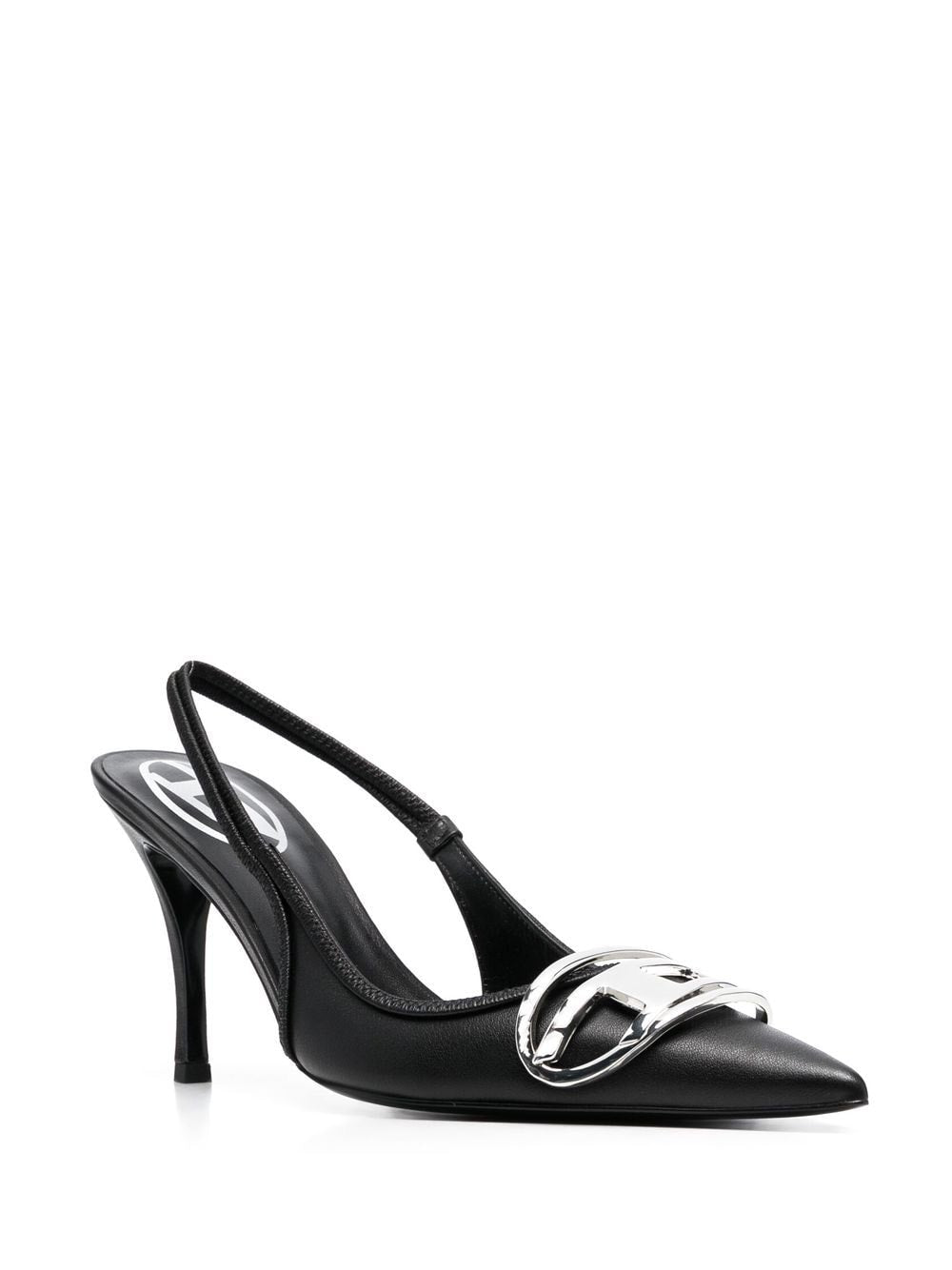 Diesel With Heel Black Calf Leather