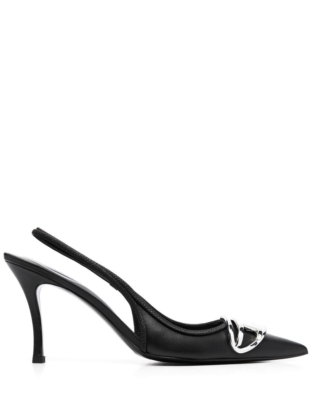 Diesel With Heel Black Calf Leather