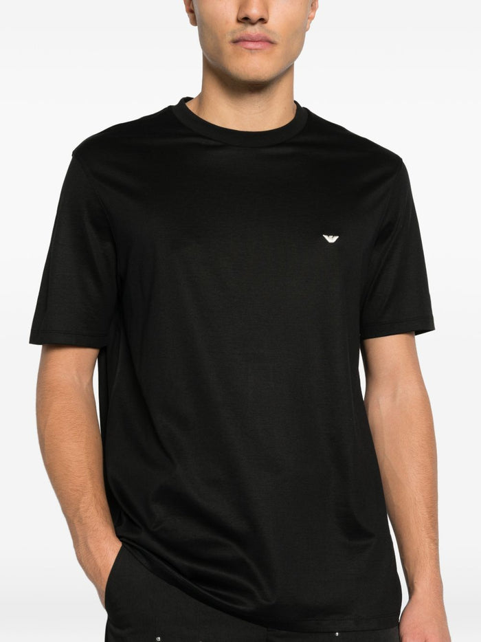 Emporio Armani T-shirts and Polos Black Lyocell