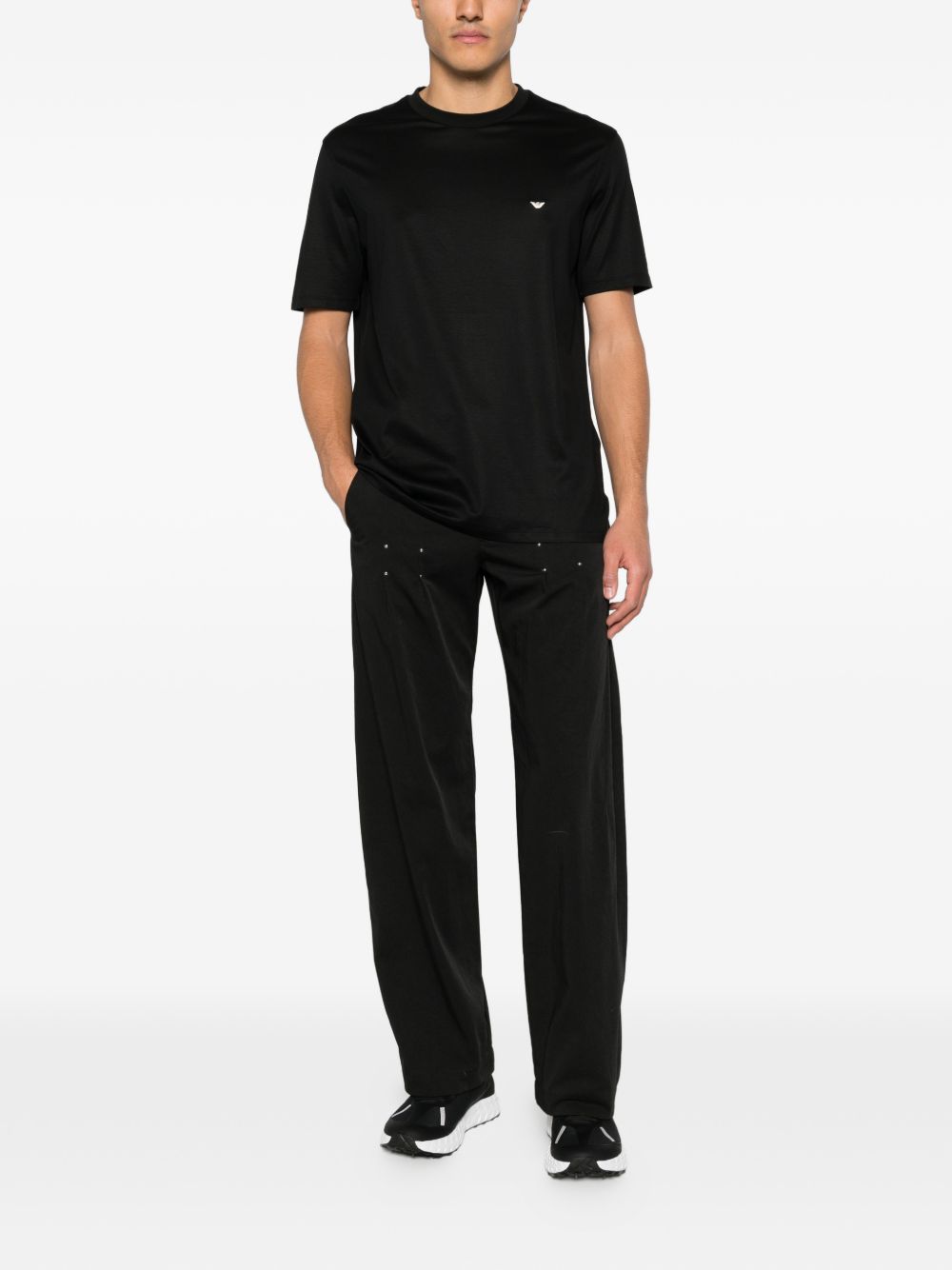 Emporio Armani T-shirts and Polos Black Lyocell