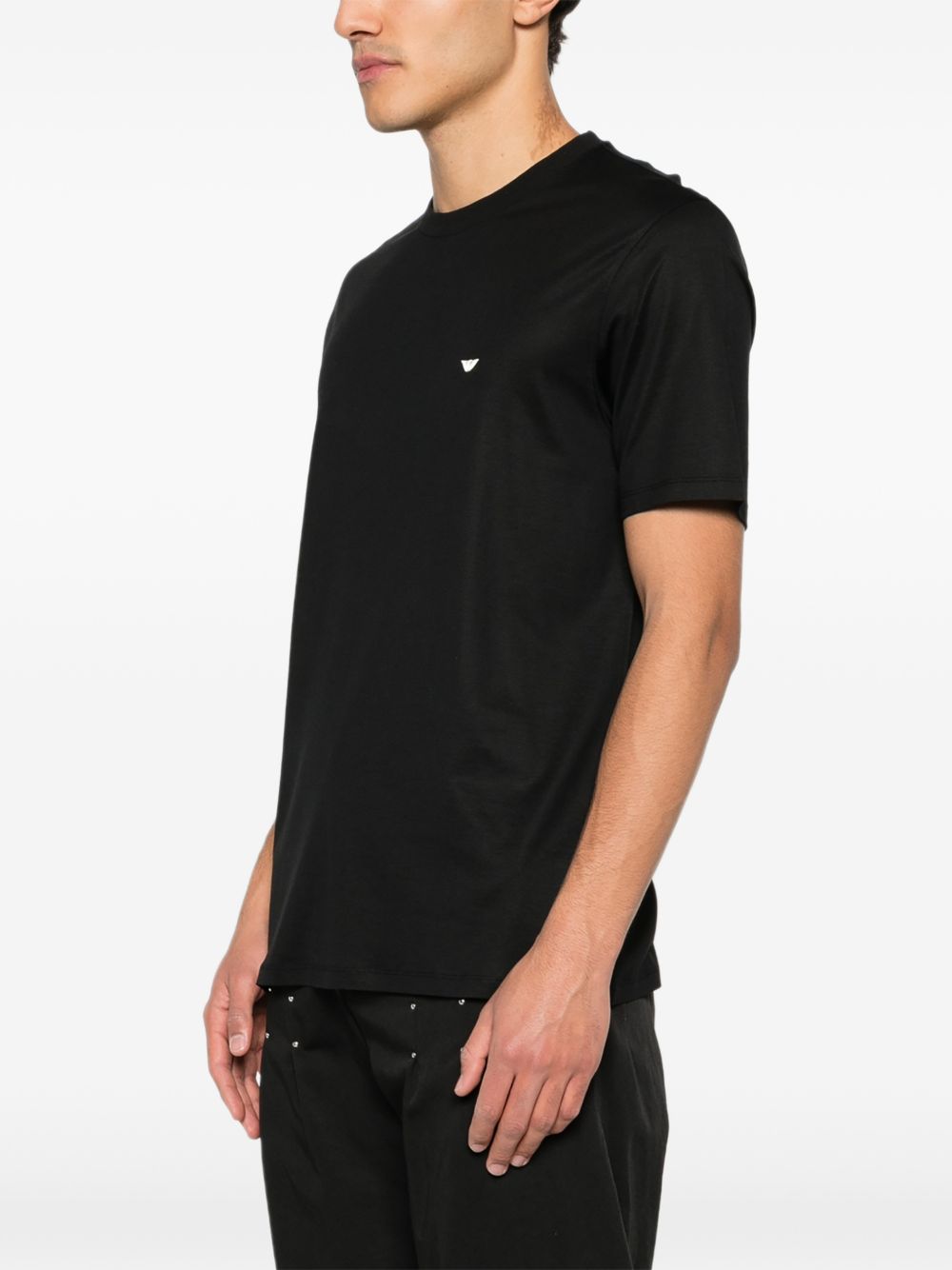 Emporio Armani T-shirts and Polos Black Lyocell