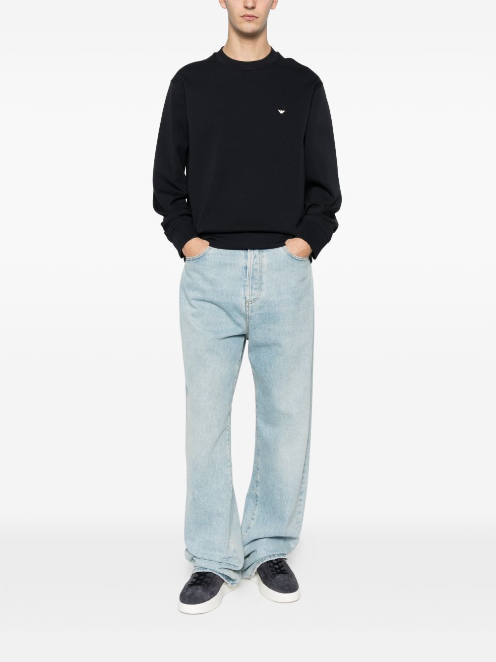 Emporio Armani Sweaters Blue Polyester