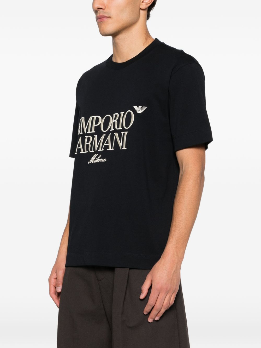 Emporio Armani T-shirts and Polos Blue Cotton