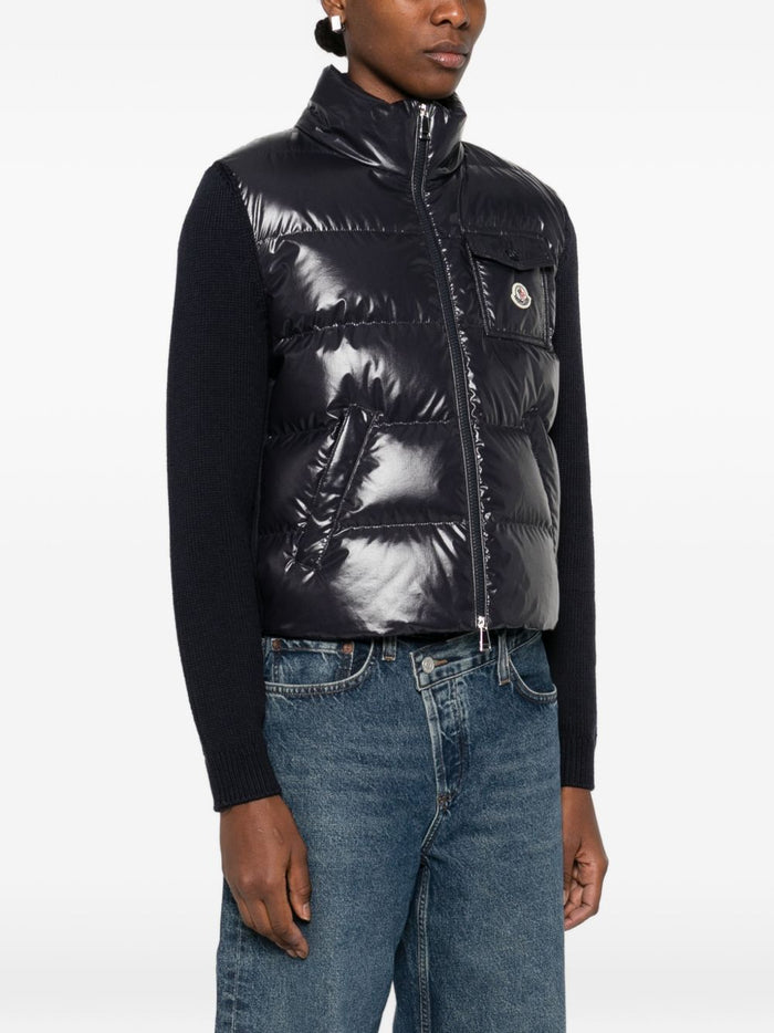 Moncler Sweaters Blue Polyamide