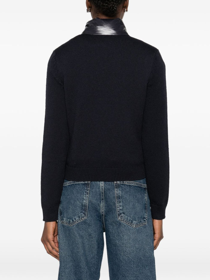 Moncler Sweaters Blue Polyamide