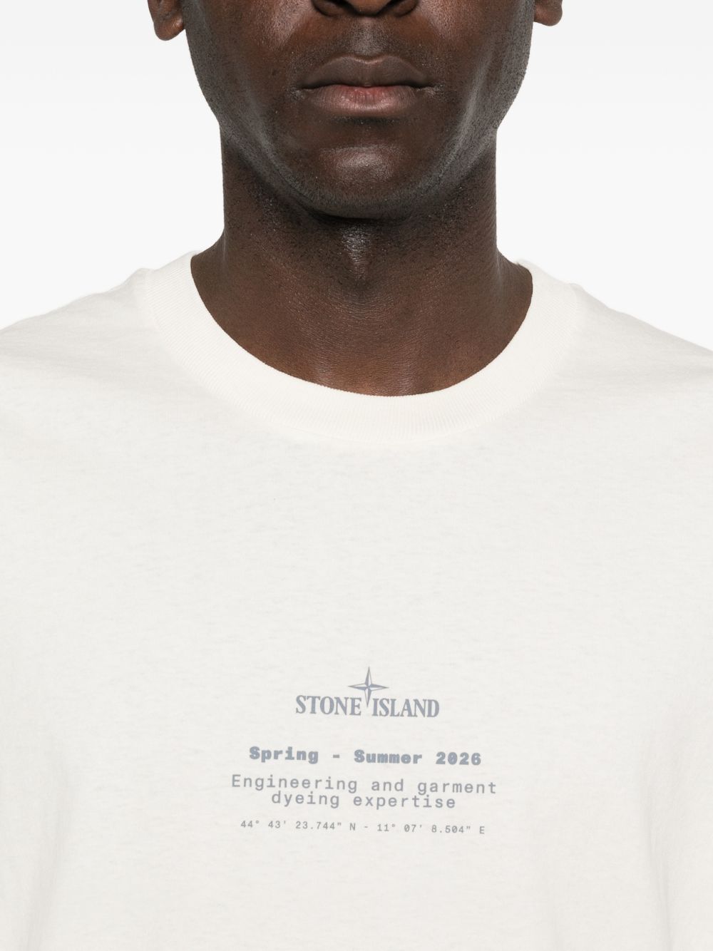 Stone Island T-Shirts And Polos Ivory Cotone
