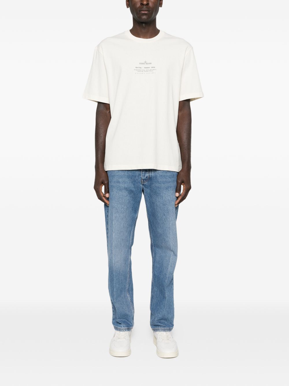Stone Island T-Shirts And Polos Ivory Cotone