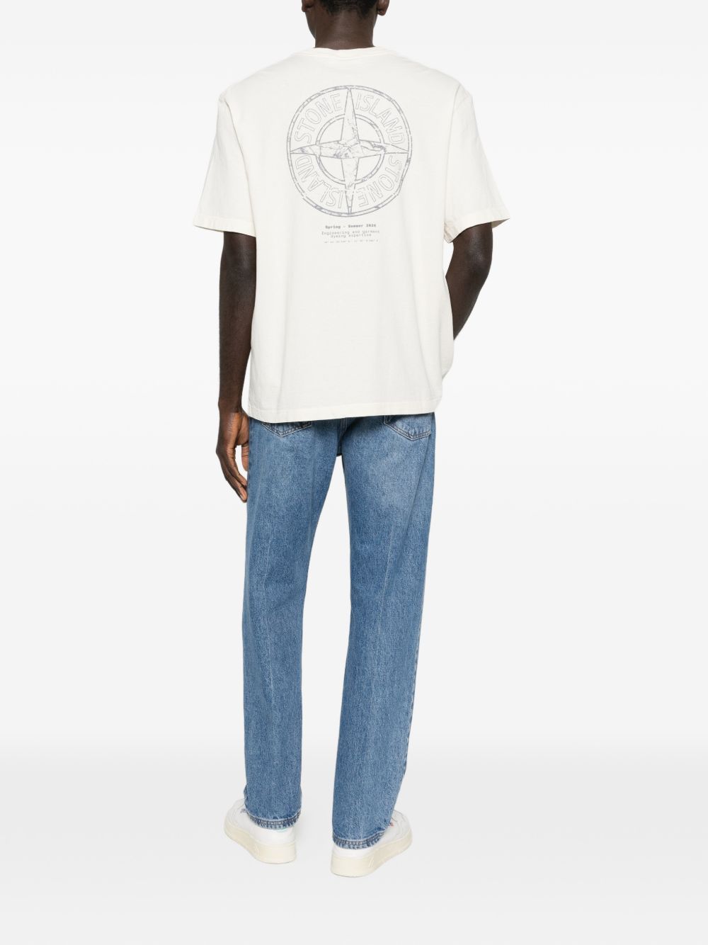 Stone Island T-Shirts And Polos Ivory Cotone