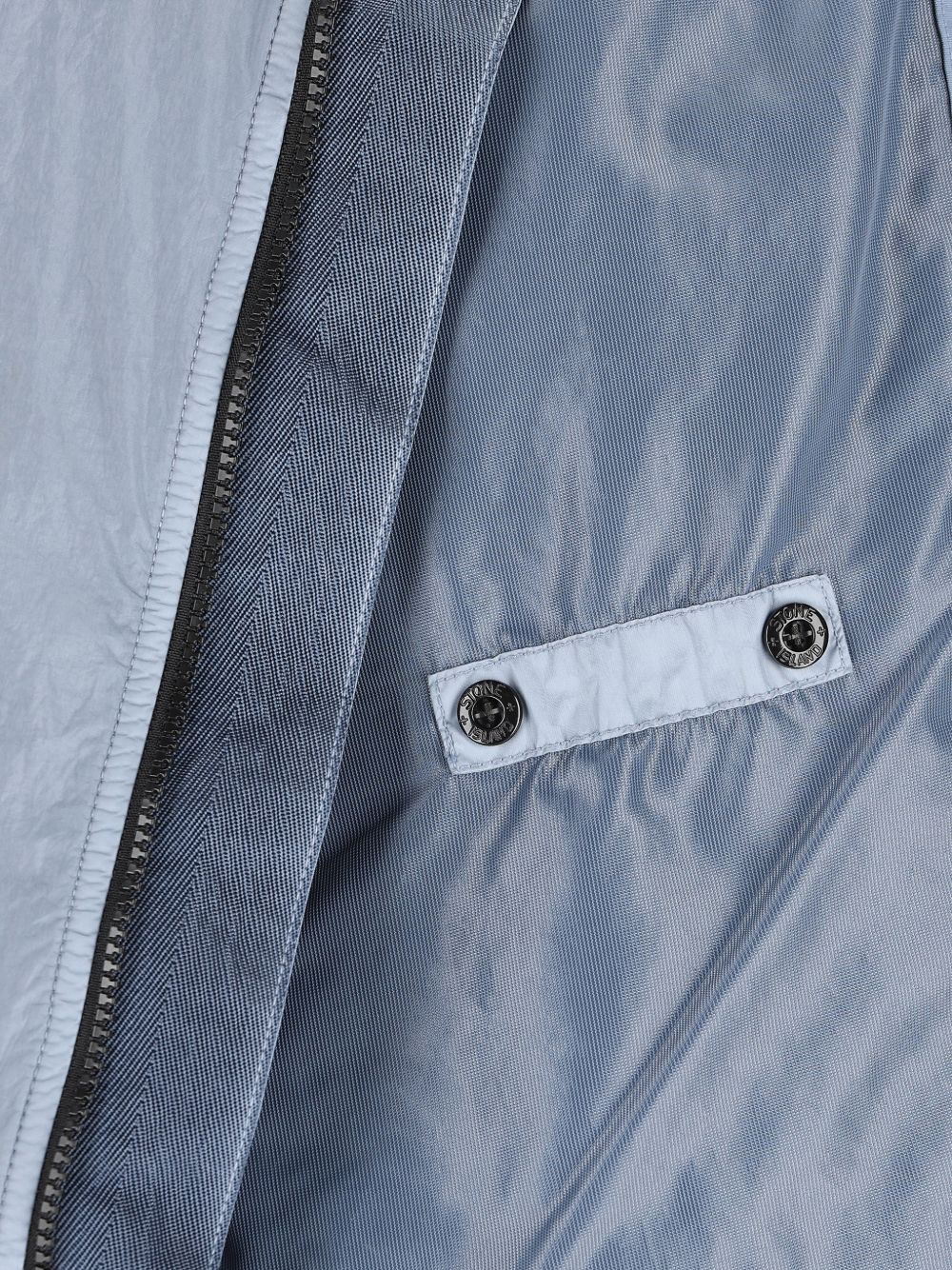 Stone Island Coats Clear Blue Resina Poliuretanica