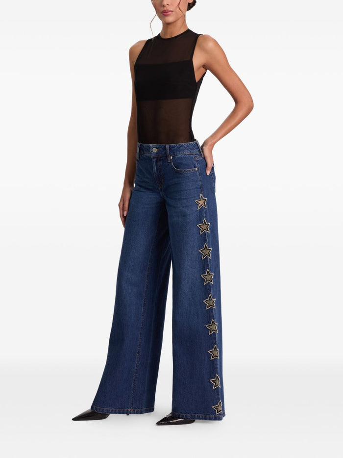 Alice + Olivia Jeans Blue Cotton