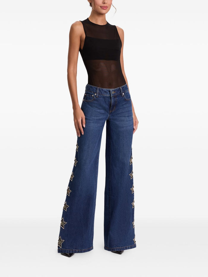 Alice + Olivia Jeans Blue Cotton