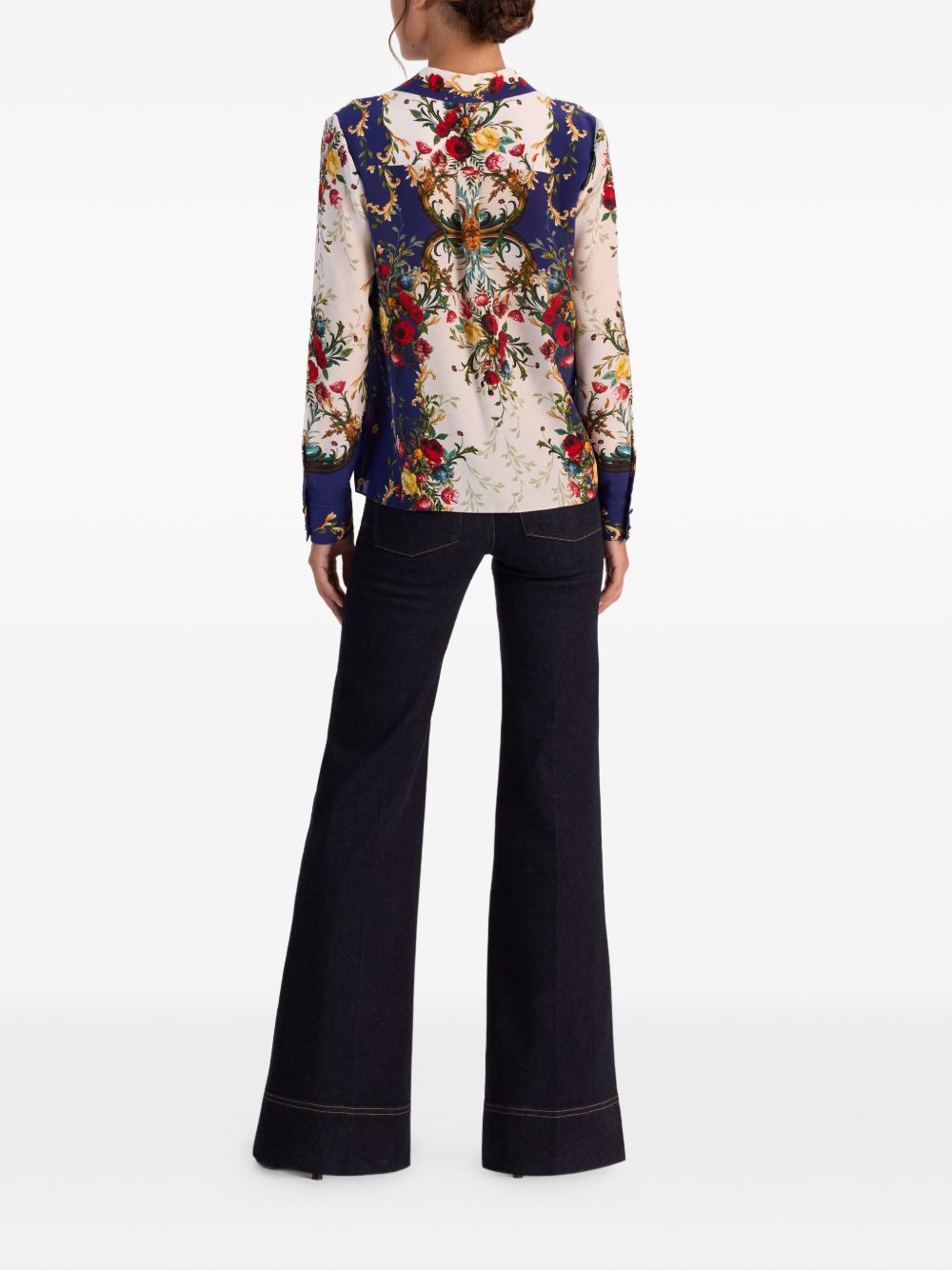 Alice + Olivia Shirts Blue Silk
