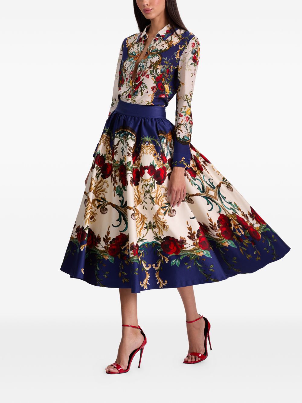 Alice + Olivia Skirts Blue Cotton