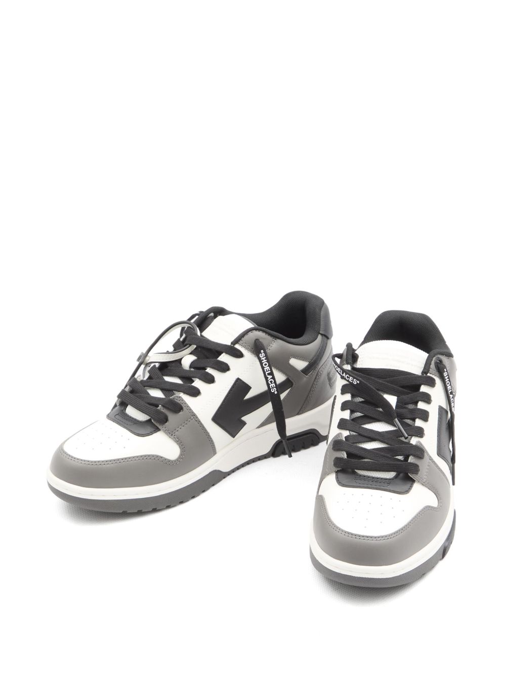 Off White Sneakers Grey Calf Leather