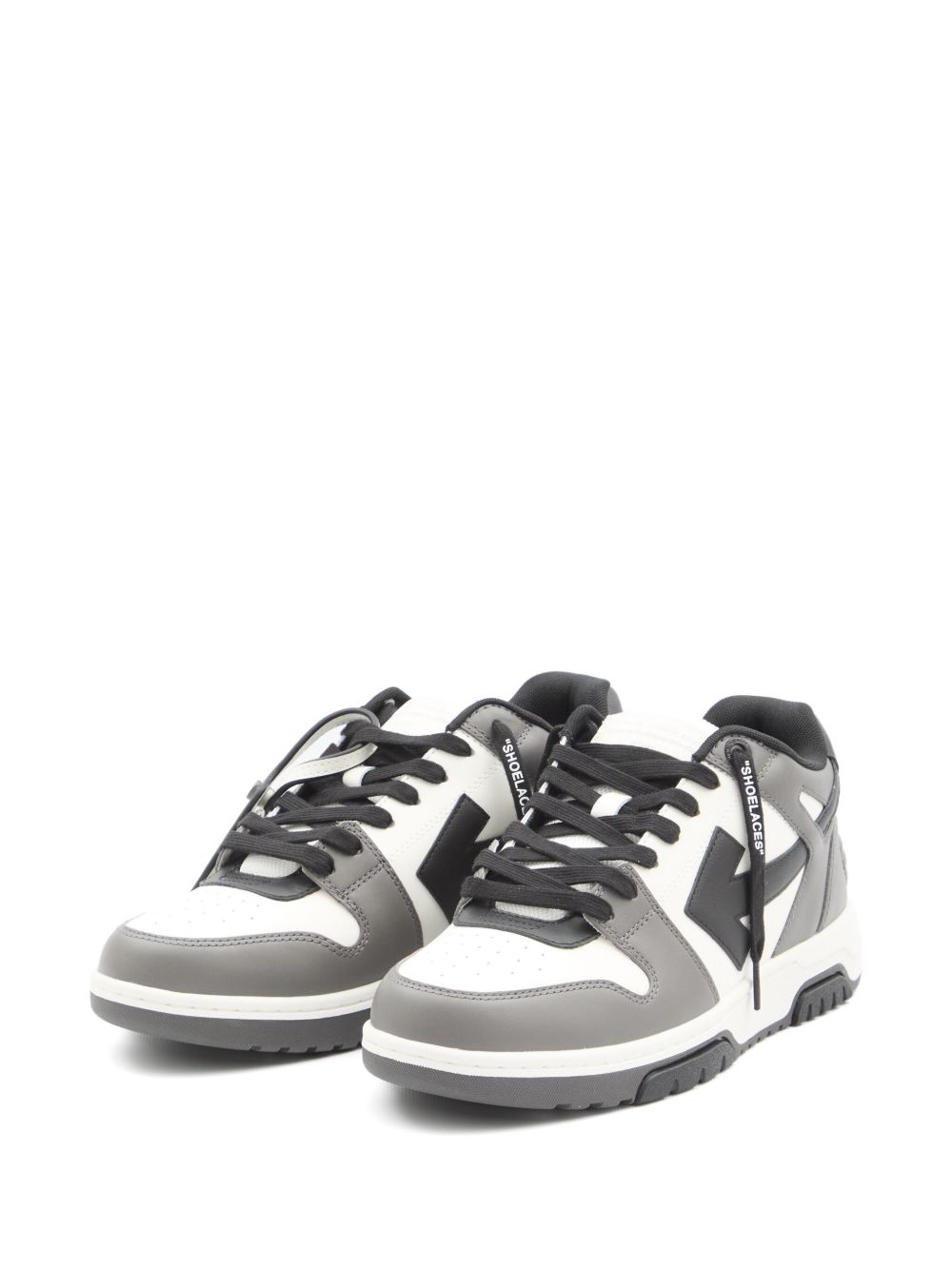 Off White Sneakers Grey Calf Leather