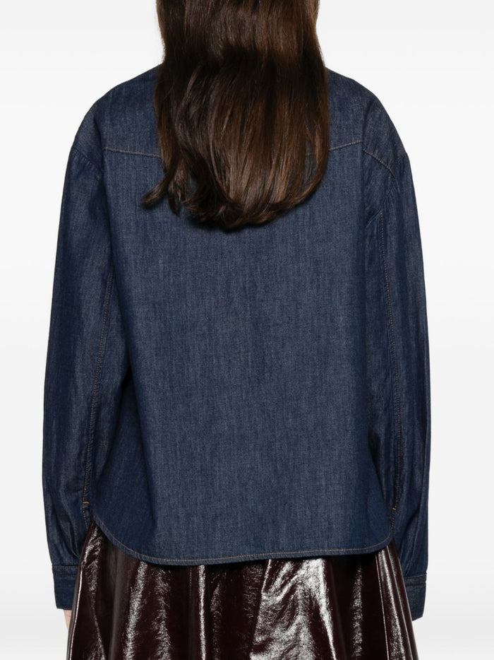 KHAITE Shirts Blue Organic Cotton
