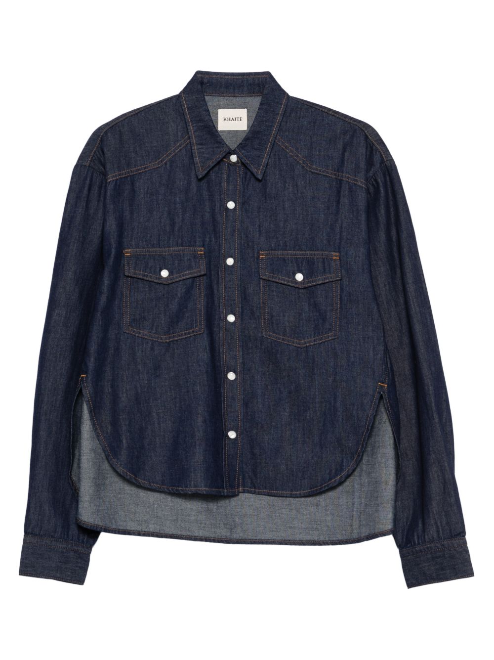 KHAITE Shirts Blue Organic Cotton
