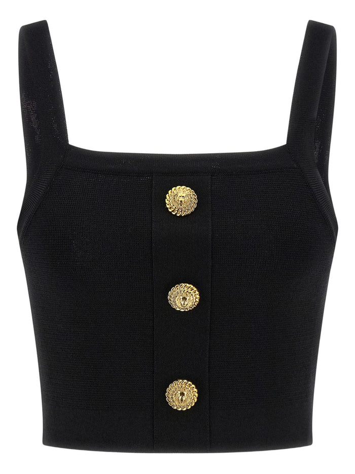 Balmain Top Black Viscose