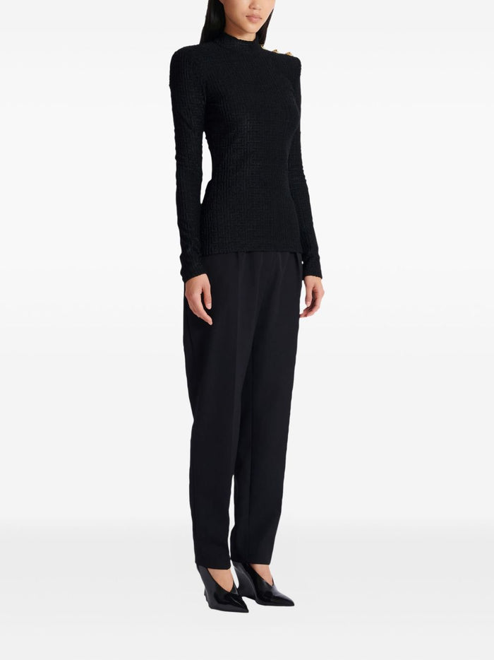 Balmain Sweaters Black Viscose