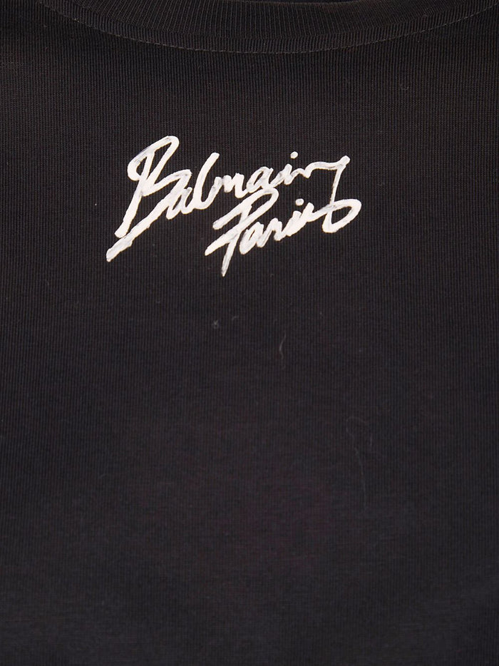 Balmain T-shirts and Polos Black Cotton