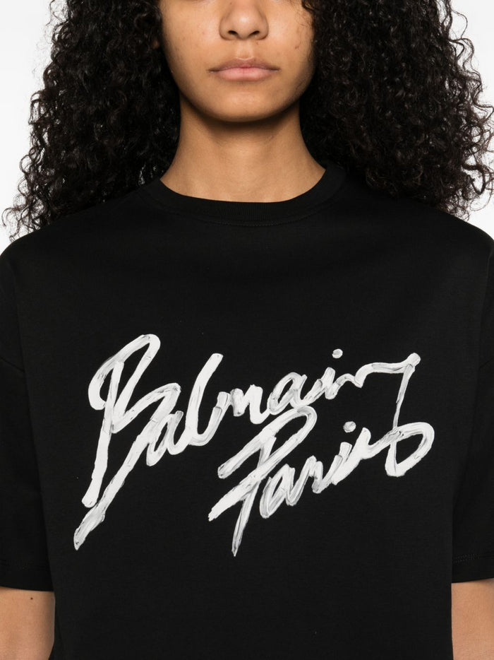 Balmain T-shirts and Polos Black Cotton