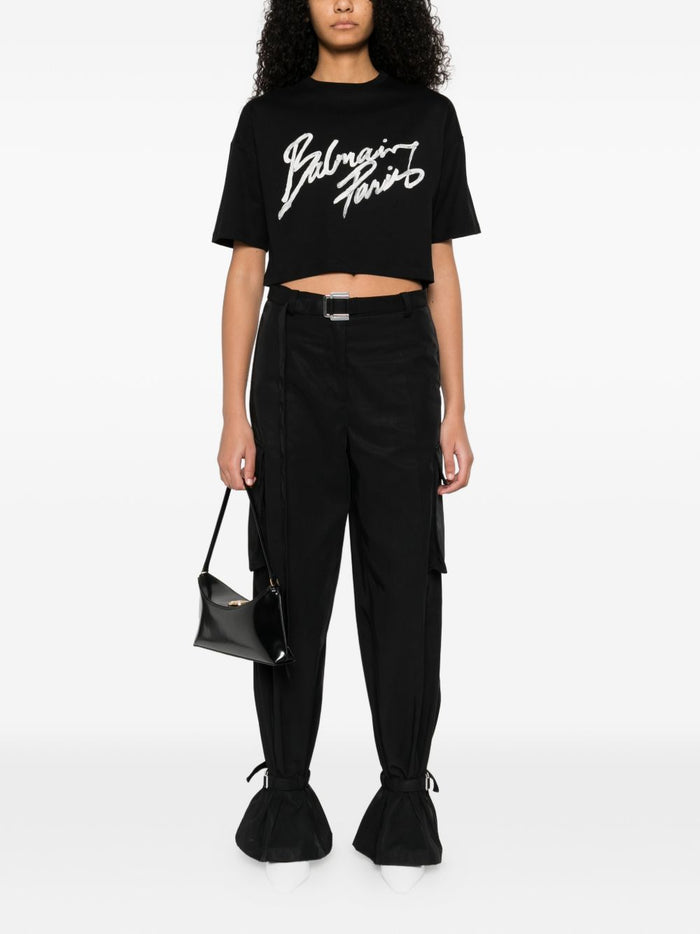 Balmain T-shirts and Polos Black Cotton