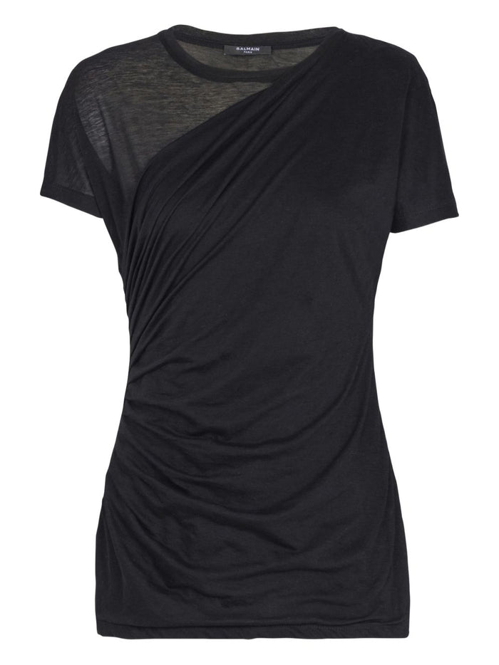 Balmain T-shirts and Polos Black Cotton