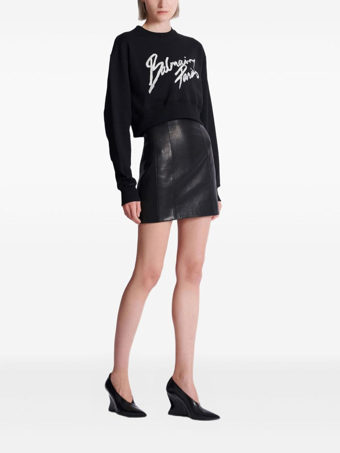 Balmain Sweaters Black Organic Cotton